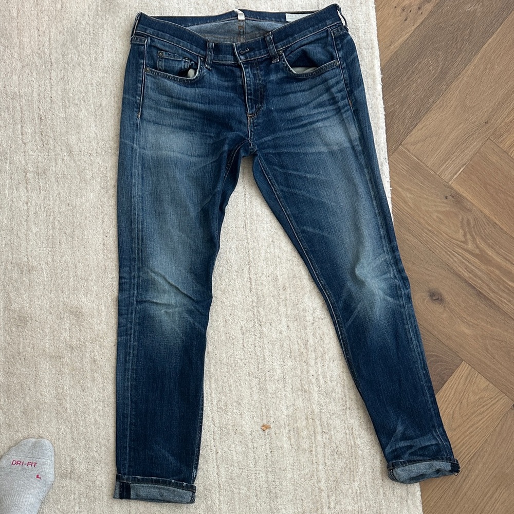 rag & bone Dark Blue Boyfriend Jeans